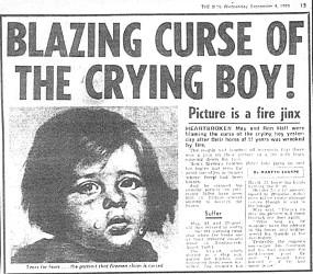 Article du journal The Sun sur Crying Boy
