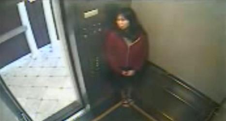 Elisa Lam dans l'Ascenseur