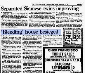 Article sur la Maison qui Saigne