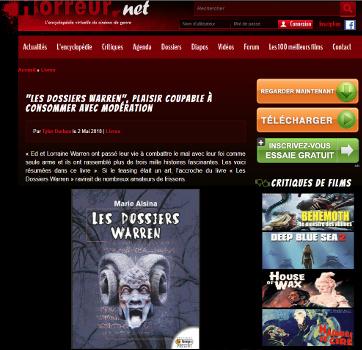 Les Dossiers Warren Horreur.net