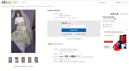 Annonce eBay de Debbie Merrick Annonce eBay de Debbie Merrick