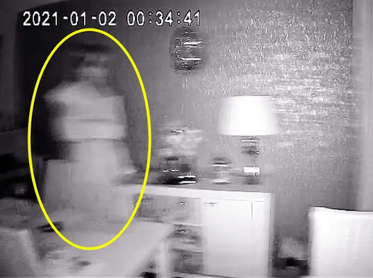 Fantôme filmé par une caméra de surveillance