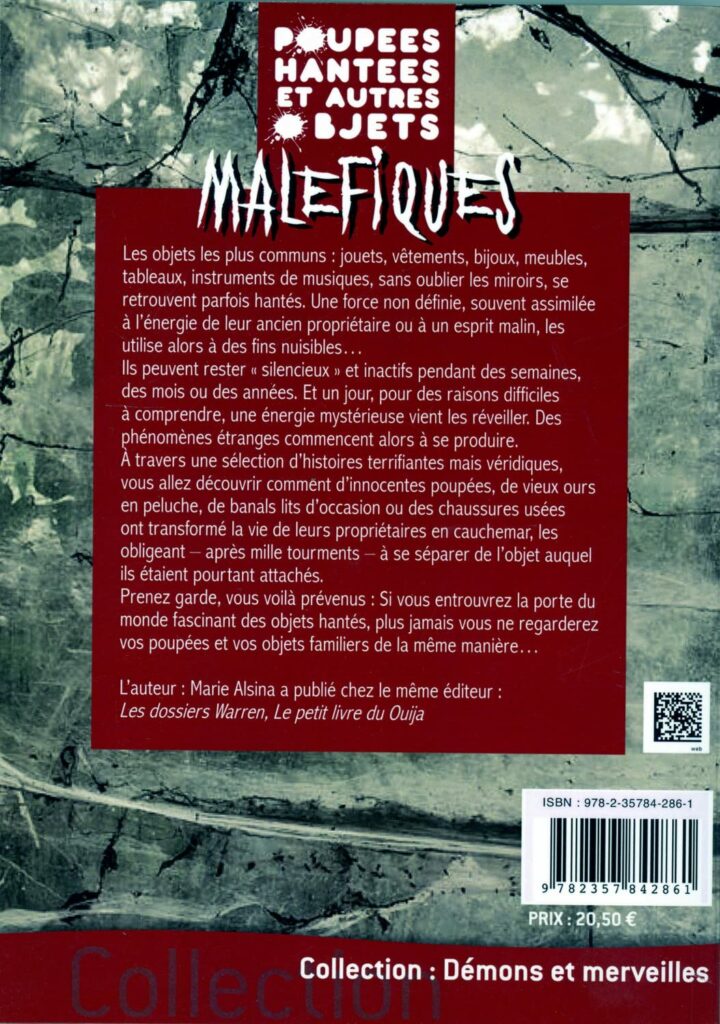 Recto du livre Poupées Hantées et autres Objets Maléfiques