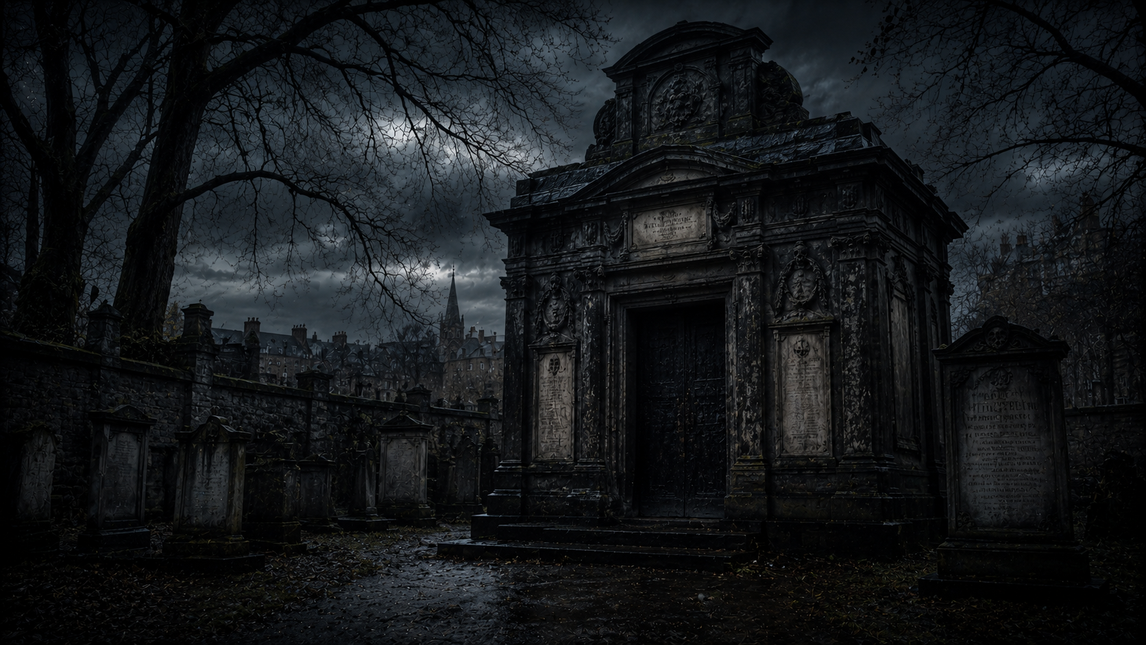Mausolée noir cimetiere greyfriars